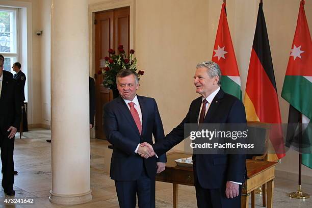 His Royal Majesty King of Jordan Abdullah II. Ibn al-Hussein visits Bellevue Palace to meet President Joachim Gauck and the Chancellery to join in...