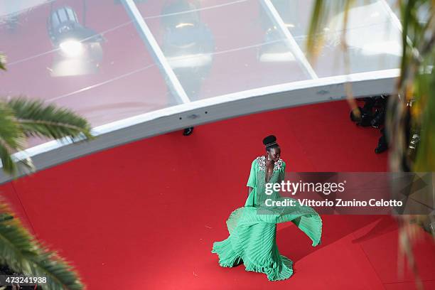 Lupita Nyong'o attends the opening ceremony and premiere of 'La Tete Haute during the 68th annual Cannes Film Festival on May 13, 2015 in Cannes,...