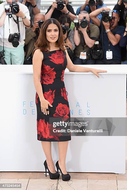 Actress Salma Hayek attends the "Il Racconto Dei Racconti" Photocall during the 68th annual Cannes Film Festival on May 14, 2015 in Cannes, France.