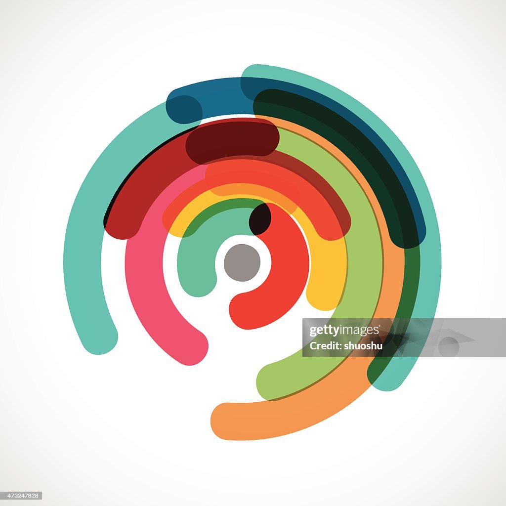 Abstract, colorful circle pattern design