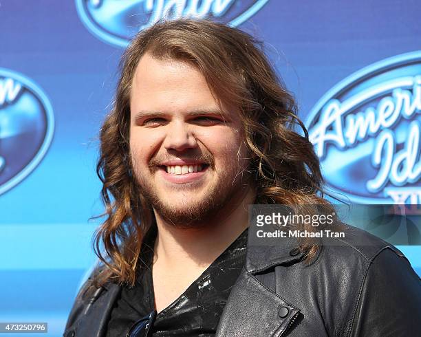 Caleb Johnson arrives at "American Idol" XIV grand finale held at Dolby Theatre on May 13, 2015 in Hollywood, California.