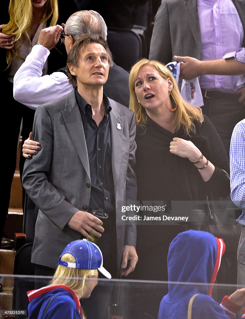 Celebrities Attend The Washington Capitals Vs New York Rangers Game - May 13, 2015