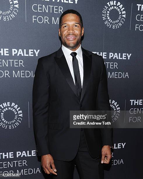 Michael Strahan attends A Tribute To African-American Achievements In Television hosted by The Paley Center For Media at Cipriani Wall Street on May...