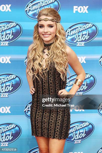 Maddie Walker arrives at "American Idol" XIV grand finale held at Dolby Theatre on May 13, 2015 in Hollywood, California.
