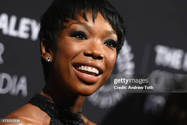 Brandy Norwood attends A Tribute To African-American Achievements In Television hosted by The Paley Center For Media at Cipriani Wall Street on May...