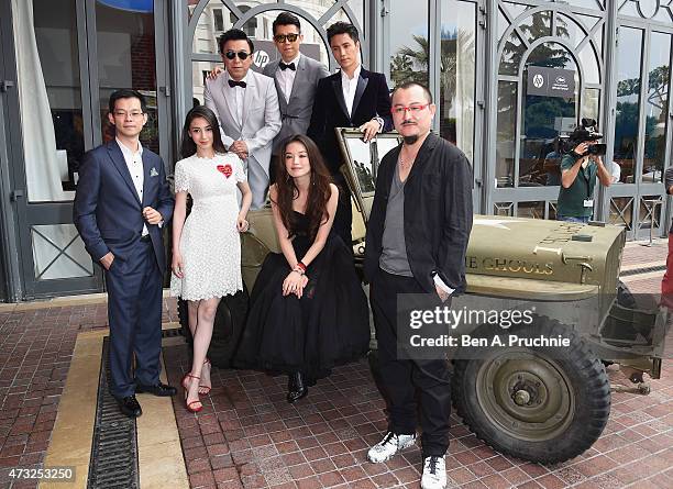 Angelababy, Huang Bo, Xia Yu, Shu Qi, Chen Kun, and Wuershan attend a photocall and Press Conference for "The Ghouls" during the 68th annual Cannes...