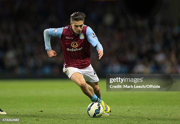 April 07: Jack Grealish of Aston Villa during the Barclays Premier League match between Aston Villa and Queens Park Rangers at Villa Park on April 7,...