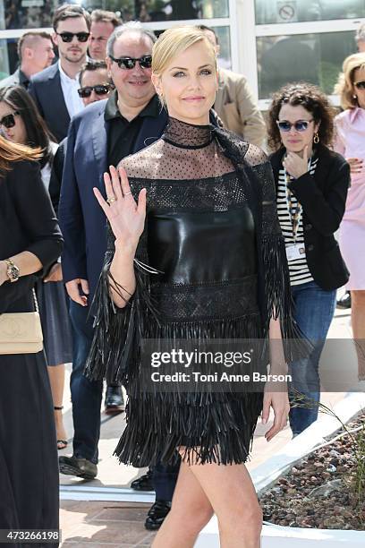 Charlize Theron attends the "Mad Max: Fury Road" photocall during the 68th annual Cannes Film Festival on May 14, 2015 in Cannes, France.