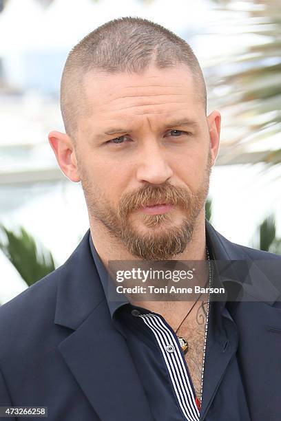 Tom Hardy attends the "Mad Max: Fury Road" photocall during the 68th annual Cannes Film Festival on May 14, 2015 in Cannes, France.