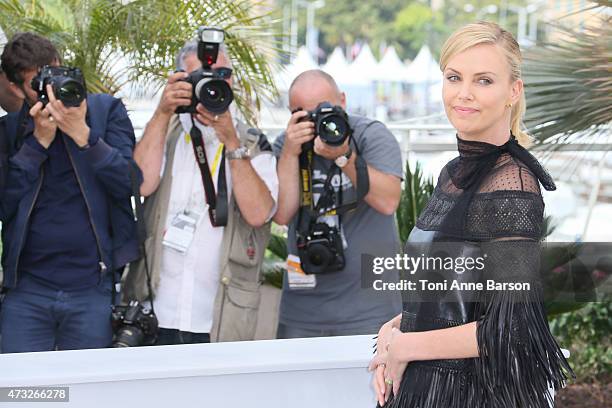 Charlize Theron attends the "Mad Max: Fury Road" photocall during the 68th annual Cannes Film Festival on May 14, 2015 in Cannes, France.