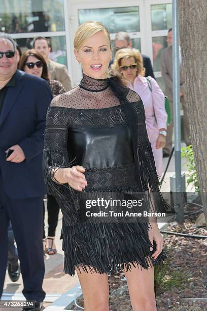 Charlize Theron attends the "Mad Max: Fury Road" photocall during the 68th annual Cannes Film Festival on May 14, 2015 in Cannes, France.