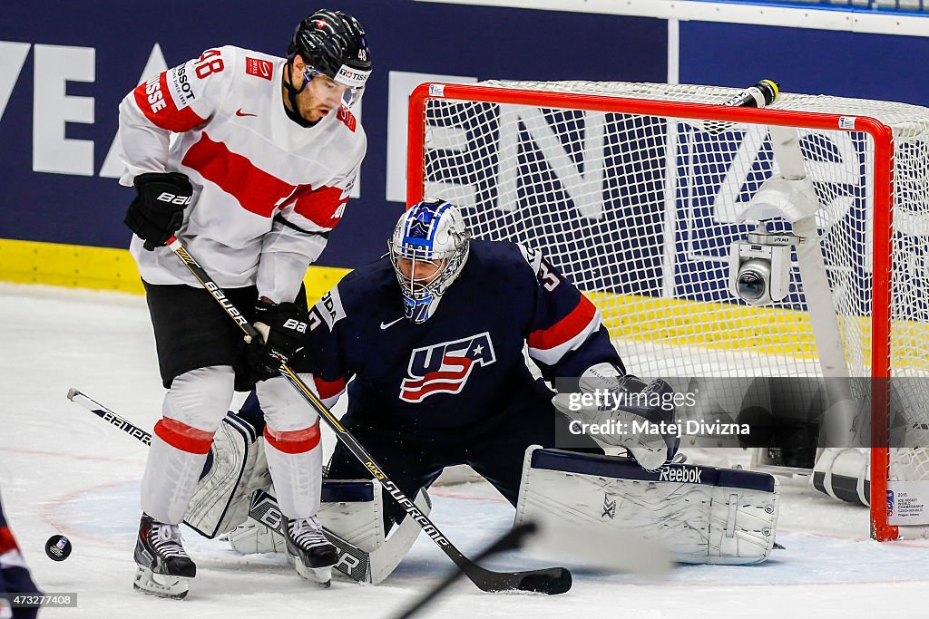 USA v Switzerland - 2015 IIHF Ice Hockey World Championship Quarter Final