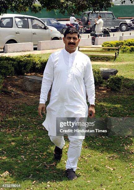 Jugal Kishore Sharma after a Mahasampark Abhiyan function on May 14, 2015 in Jammu, India.