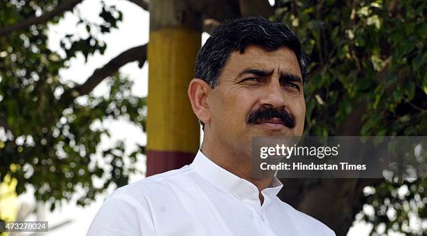 Jugal Kishore Sharma after a Mahasampark Abhiyan function on May 14, 2015 in Jammu, India.