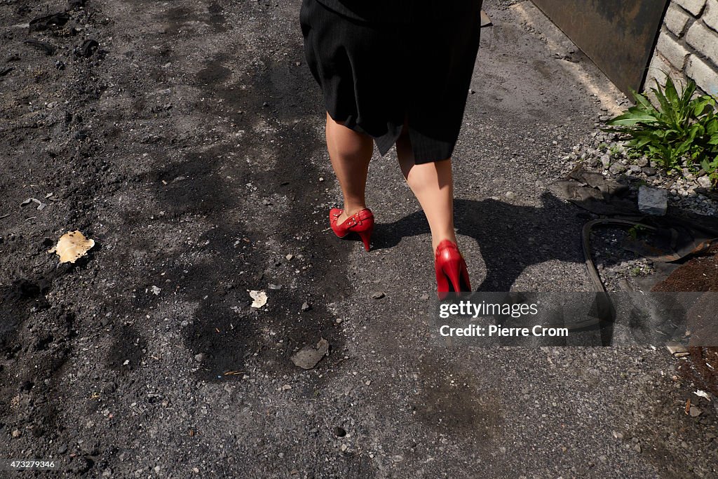 The Coal Mine In Donetsk Is Affected By Artillery