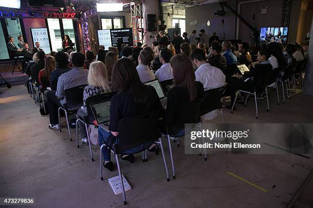 Chris Fussell, David Silverman, Tatum Collins, and General Stanley McChrystal attends General Stanley McChrystal Visits AOL Build at AOL Studios In...