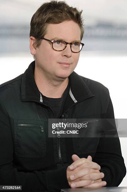 Pictured: Biz Stone, co-founder of Twitter, Inc., in an interview at CNBC's San Francicso bureau, on May 13, 2015 --