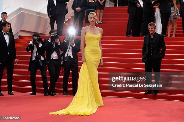 Charlize Theron attends Premiere of "Mad Max: Fury Road" during the 68th annual Cannes Film Festival on May 14, 2015 in Cannes, France.