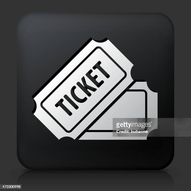 black square button with ticket icon - stubs 幅插畫檔、美工圖案、卡通及圖標