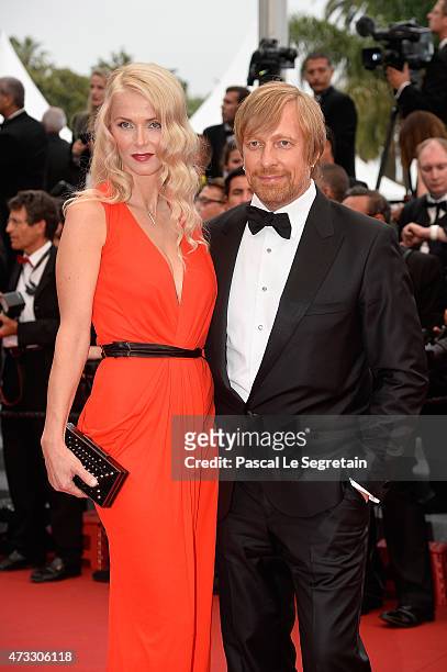 Director Morten Tyldum and wife Janne Tyldum attend the Premiere of "Mad Max: Fury Road" during the 68th annual Cannes Film Festival on May 14, 2015...