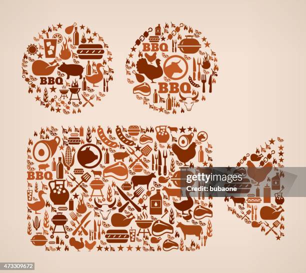 camera summer barbecue invitation vector background - grilled corn stock illustrations