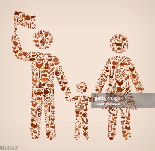 family summer barbecue invitation vector background - flame grill background stock illustrations
