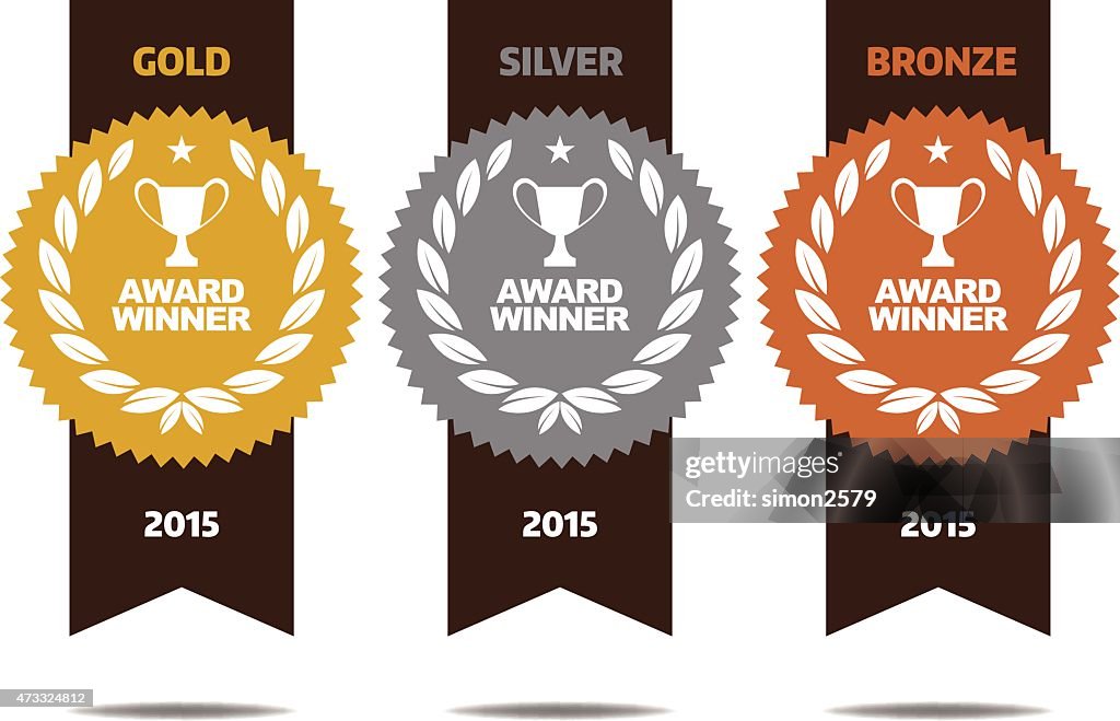 Oro, argento e bronzo premio medaglie