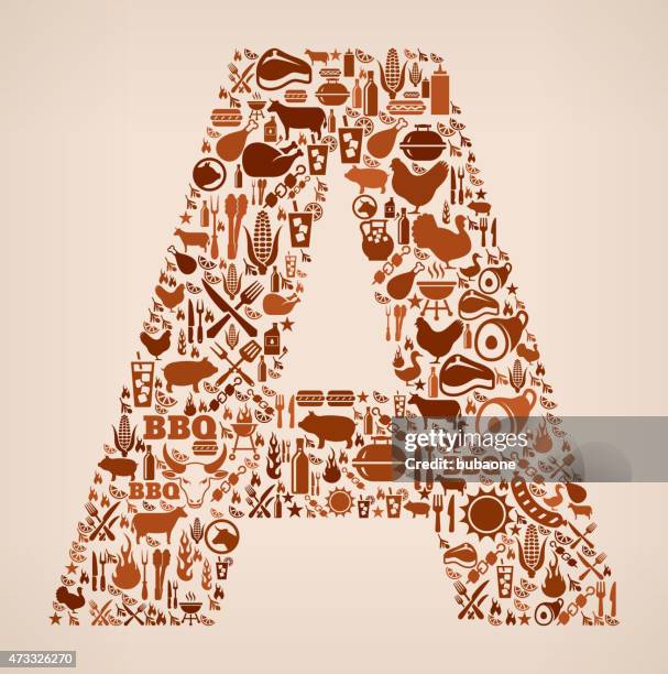 letter a summer barbecue invitation vector background - grilled corn stock illustrations