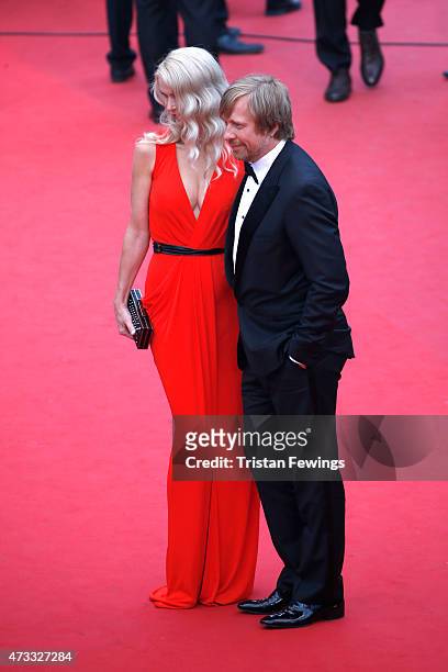 Director Morten Tyldum and wife Janne Tyldum attend Premiere of "Mad Max: Fury Road" during the 68th annual Cannes Film Festival on May 14, 2015 in...
