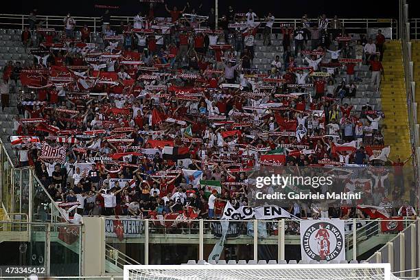 Fans of FC Sevilla during the UEFA Europa League Semi Final match between ACF Fiorentina and FC Sevilla on May 14, 2015 in Florence, Italy.