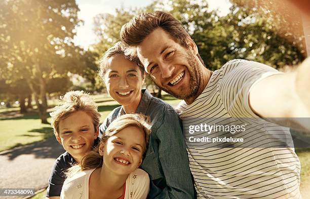 picture of love and happiness - family with two children bildbanksfoton och bilder