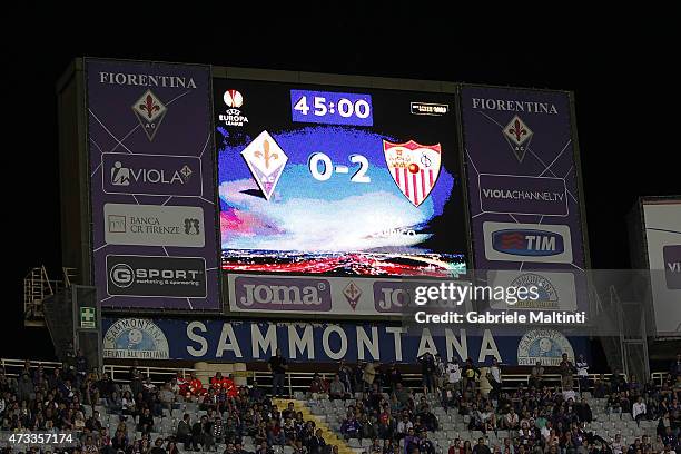 Banner during the UEFA Europa League Semi Final match between ACF Fiorentina and FC Sevilla on May 14, 2015 in Florence, Italy.