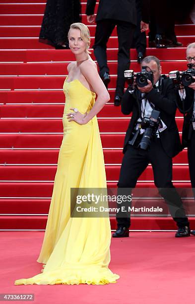 Charlize Theron attends Premiere of "Mad Max: Fury Road" during the 68th annual Cannes Film Festival on May 14, 2015 in Cannes, France.