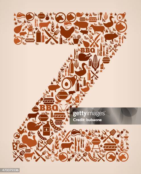 letter z summer barbecue invitation vector background - flame grill background stock illustrations
