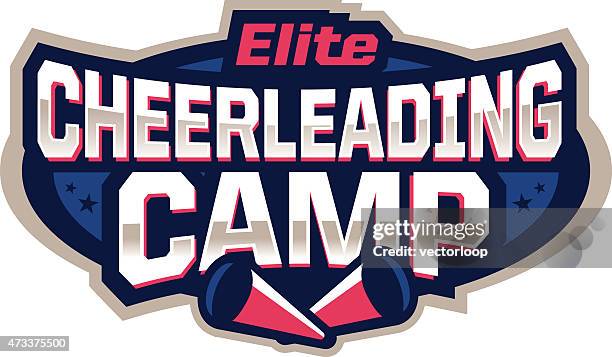 cheerleading camp icon - cheerleaders dance team stock illustrations