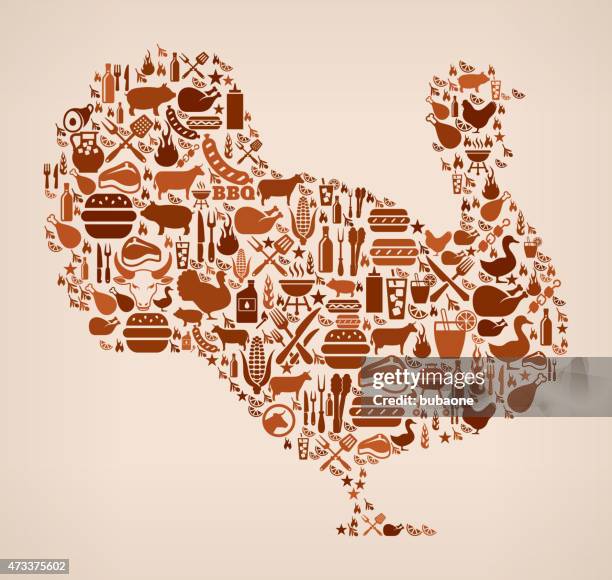 turkey summer barbecue invitation vector background - flame grill background stock illustrations