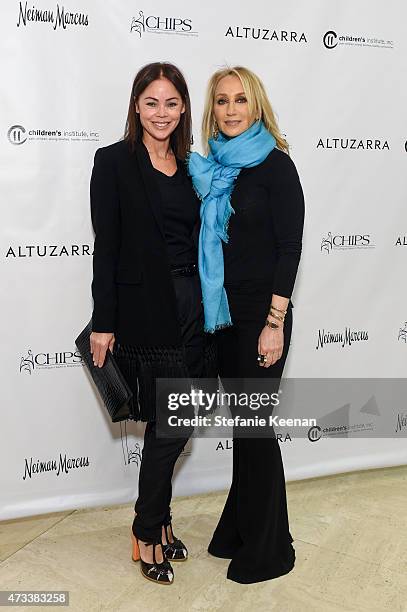 Deborah Driggs and Catherine Bloom attend The C.H.I.P.S. Spring Luncheon 2015 on May 14, 2015 in Beverly Hills, California.