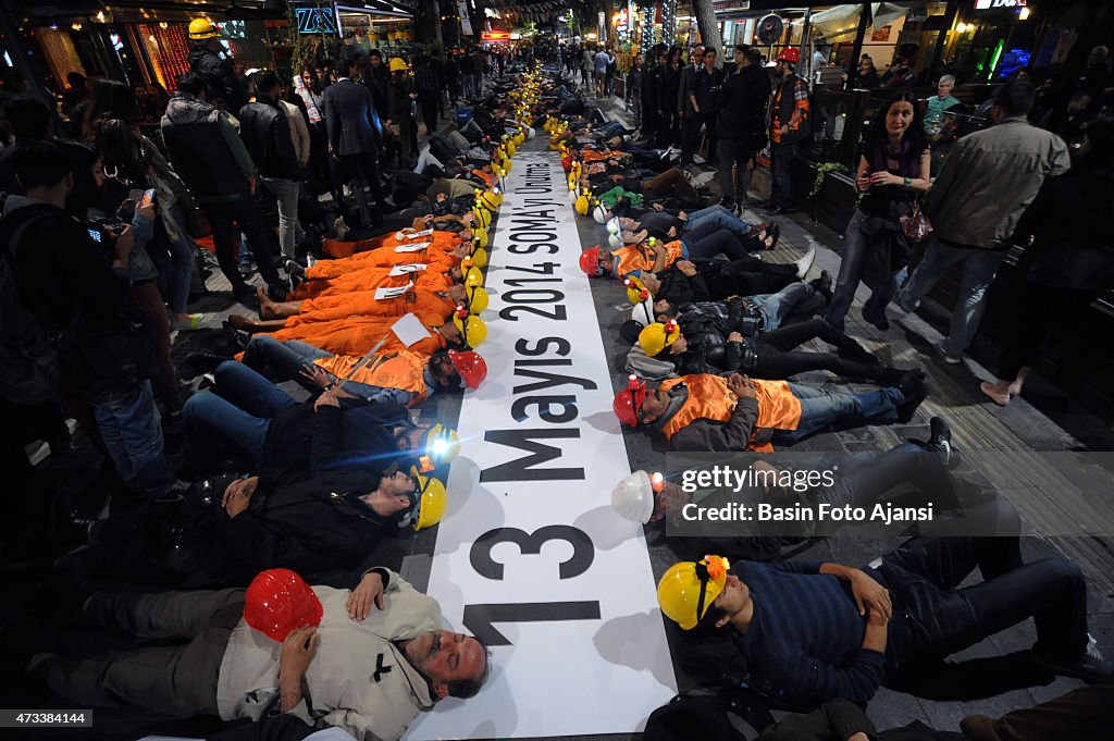 Demonstrators protested AKP government to mark the...
