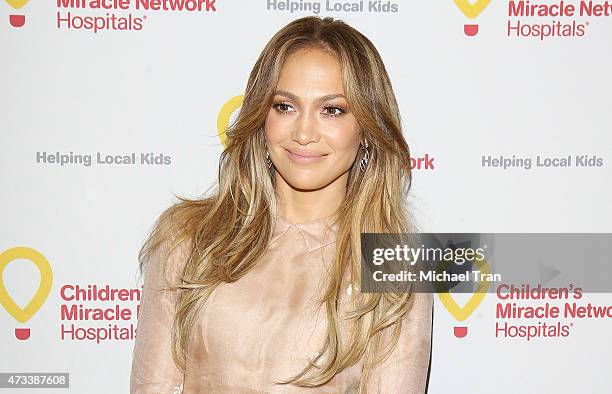 Jennifer Lopez arrives at launch event for "Put Your Money Where The Miracles Are" campaign held at Avalon on May 14, 2015 in Hollywood, California.