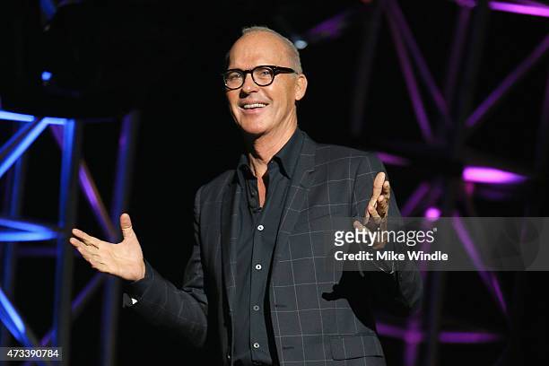 Actor Michael Keaton speaks onstage during the SeriousFun Children's Network 2015 Los Angeles Gala: An Evening Of SeriousFun celebrating the legacy...