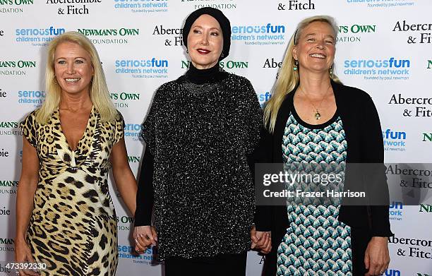 Clea Newman, Susan Newman, and Nell Newman daughters of actor Paul Newman arrive at An Evening Of SeriousFun Celebrating The Legacy Of Paul Newman at...