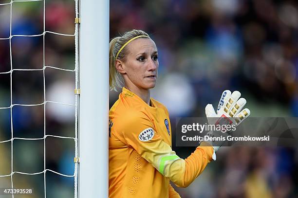 Katarzyna Kiedrzynek of Paris St. Germain in action during the UEFA Women's Champions League Final between 1. FFC Frankfurt and Paris St. Germain at...