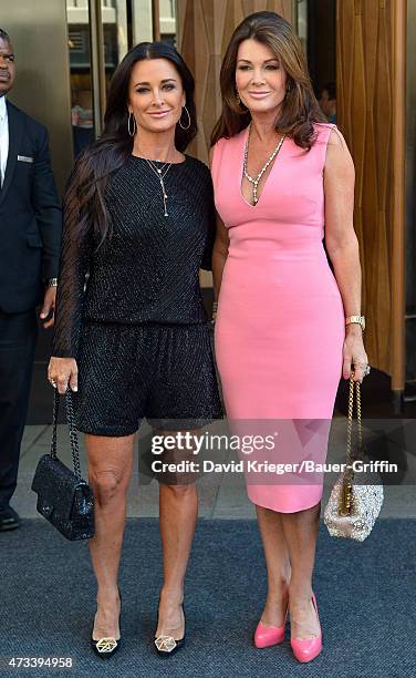 Kyle Richards and Lisa Vanderpump areseen departing the Jacob Javits Center on May 14, 2015 in New York City.