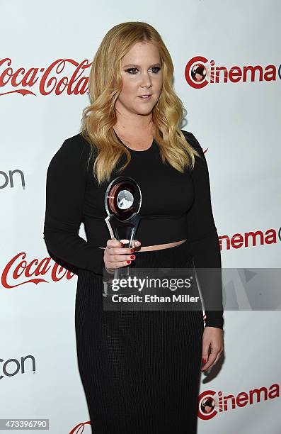 Actress/comedian Amy Schumer, recipient of the Breakthrough Performer of the Year Award, attends The CinemaCon Big Screen Achievement Awards Brought...
