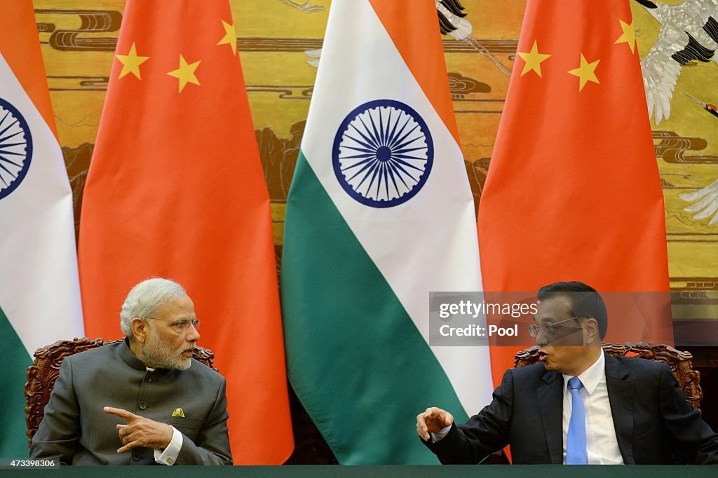 Indian Prime Minister Narendra Modi Meets With Chinese Premier Li Keqiang