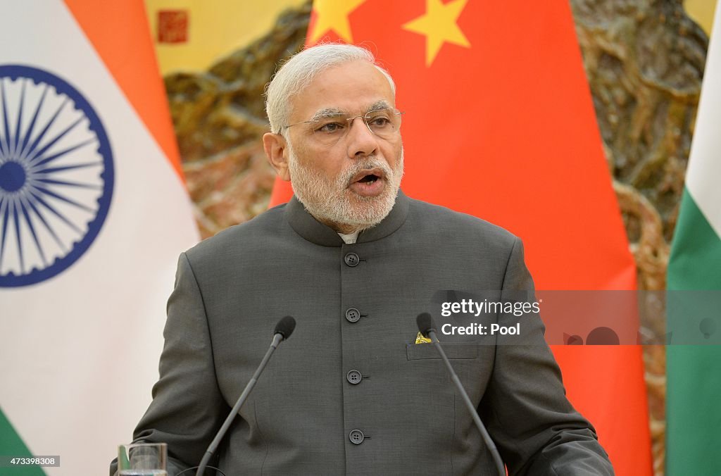 Indian Prime Minister Narendra Modi Meets With Chinese Premier Li Keqiang