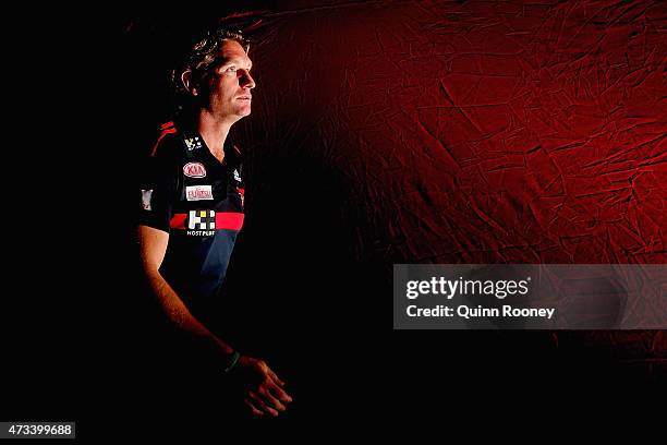 James Hird the coach of the Bombers walks out onto the field during the round seven AFL match between the Essendon Bombers and the North Melbourne...