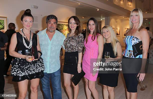 Julia Antipova, Robert Curran, Simona Paige, Sherene Costanzo, Jane Hoffman and Pamela Moore attend the Robert Curran Gallery on May 14, 2015 in...