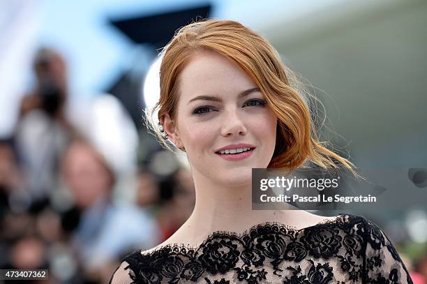 Actress Emma Stone attends a photocall for "Irrational Man" during the 68th annual Cannes Film Festival on May 15, 2015 in Cannes, France.