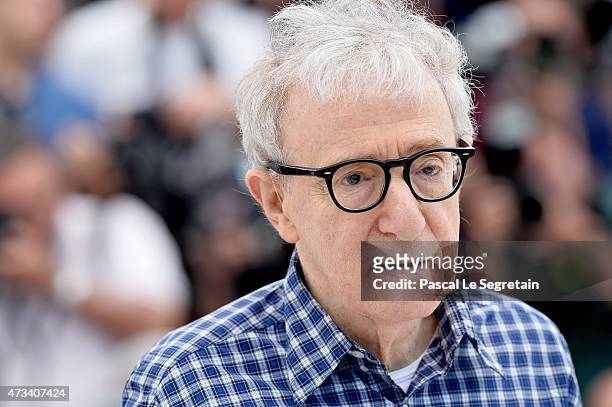 Director Woody Allen attends a photocall for "Irrational Man" during the 68th annual Cannes Film Festival on May 15, 2015 in Cannes, France.
